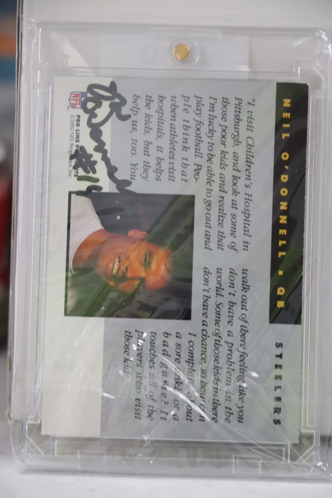 NEIL O'DONNELL 1992 PRO LINE AUTOGRAPH CARD: NEAR MINT OR BETTER CONDITION 
