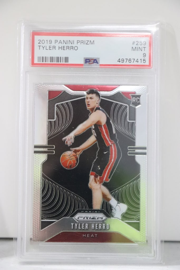 TYLER HERRO 2019-20 PANINI PRIZM ROOKIE CARD. PSA GRADED: GRADED PSA 9 MINT
