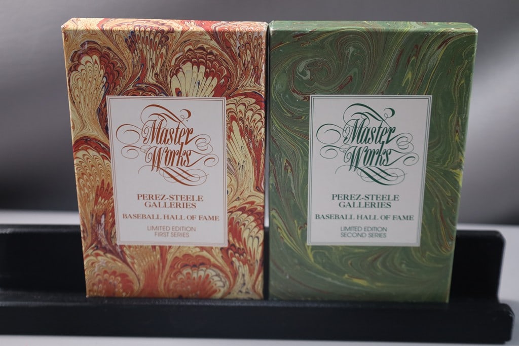 1990 PEREZ-STEELE MASTERWORKS HALL OF FAME SERIES 1 AND 2 SET. MANTLE AND MORE: 2340/10,000. MADE. NEAR MINT OR BETTER CONDITION 