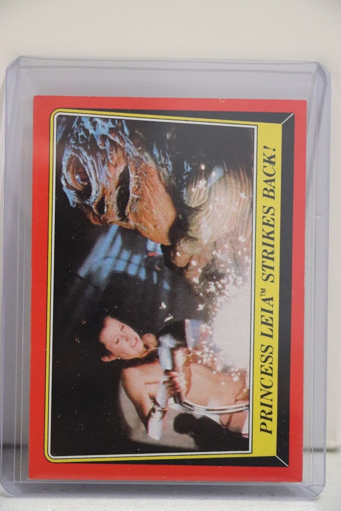 SLAVE LEIA AND JABBA THE HUTT 1983 TOPPS STAR WARS RETURN OF THE JEDI: VERY GOOD CONDITION 