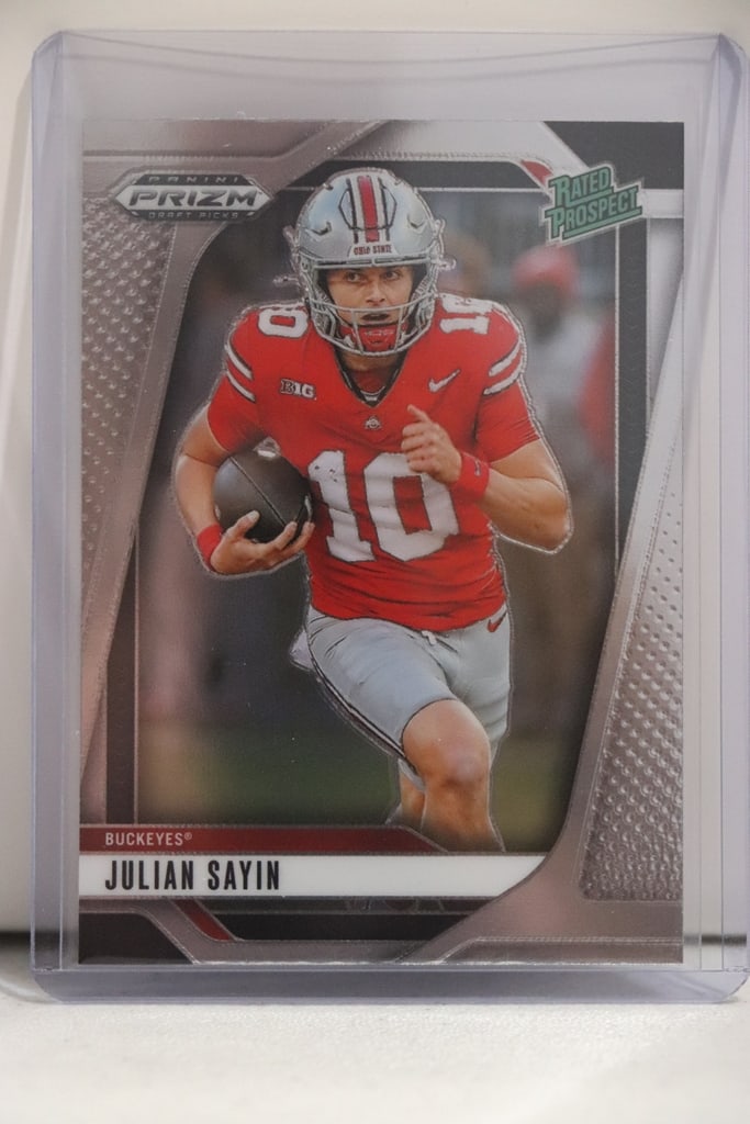 JULIAN SAYIN 2025 PANINI PRIZM DRAFT NIL ROOKIE CARD: NEAR MINT OR BETTER CONDITION 