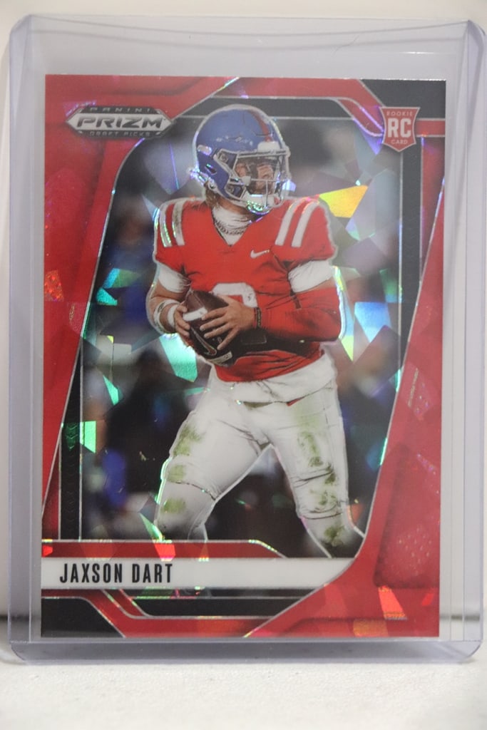 JAXSON DART 2025 PANINI PRIZM DRAFT RED ICE PRIZM ROOKIE CARD (1 of 1)