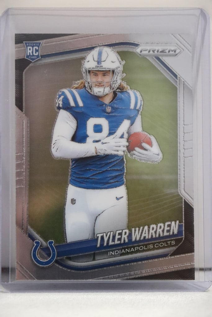 TYLER WARREN 2025 PANINI PRIZM ROOKIE CARD (1 of 1)