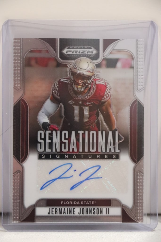 JERMAINE JOHNSON II (JETS) 2025 PANINI PRIZM DRAFT AUTOGRAPH CARD (1 of 1)