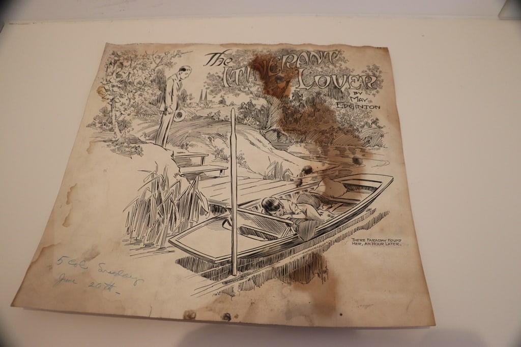 CARL WILLIAMS PRINT: A CARL WILLIAMS (CAROLINE WILLIAMS FATHER) ENQUIRER ARTIST PROOF CARTOON PRINT. HAS DAMAGE 