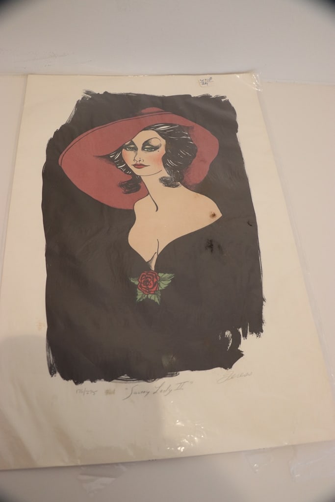 SULTRY LADY SIGNED PRINT: A SIGNED PRINT/LITHO TITLED SULTRY LADY ii AND NUMBERED 176/275. 13X20. VERY GOOD CONDITION. 