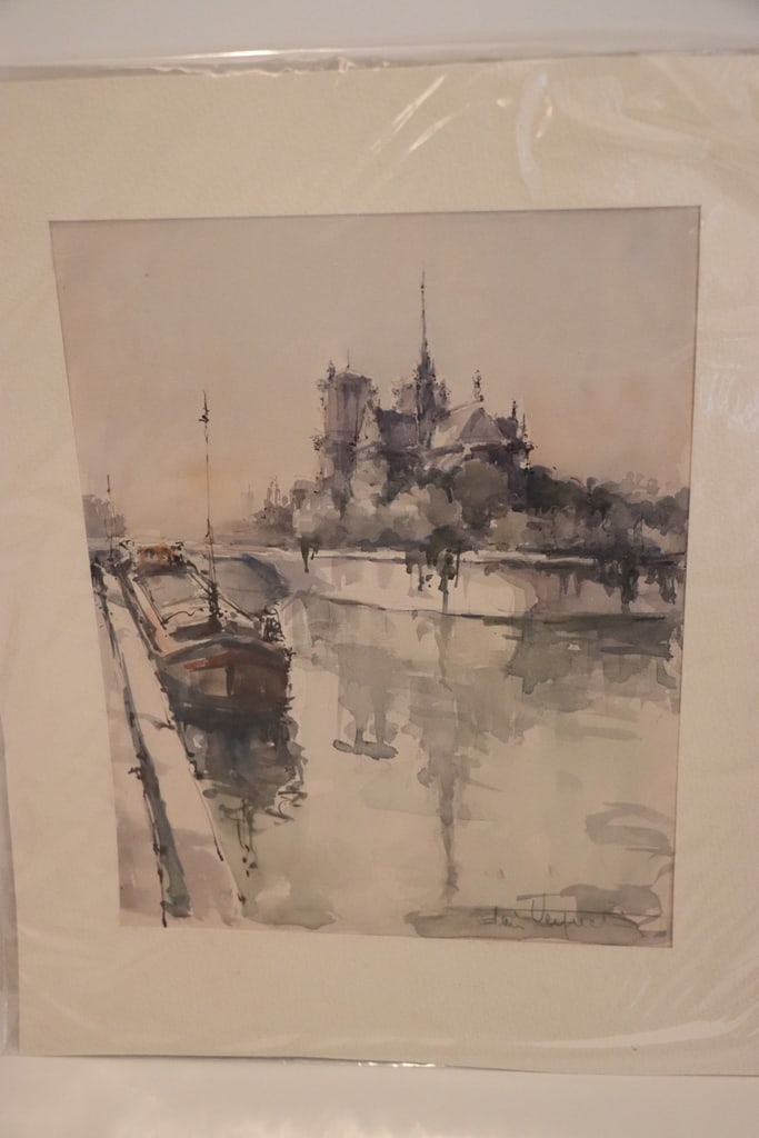DENIS VERSPECHT SIGNED: A DENIS VERSPECHT SIGNED WATER COLOR. 13X15. VERY GOOD CONDITION. 