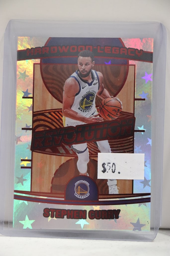 STEPHEN CURRY 2024-25 PANINI REVOLUTION HARDWOOD LEGACY ASTRO RED FOIL: 291/299. NEAR MINT OR BETTER CONDITION 