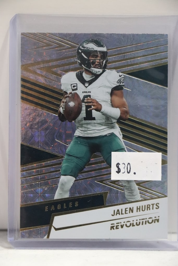 JALEN HURTS 2025 PANINI REVOLUTION FIREWORKS FOIL SP: 41/49. NEAR MINT OR BETTER CONDITION 