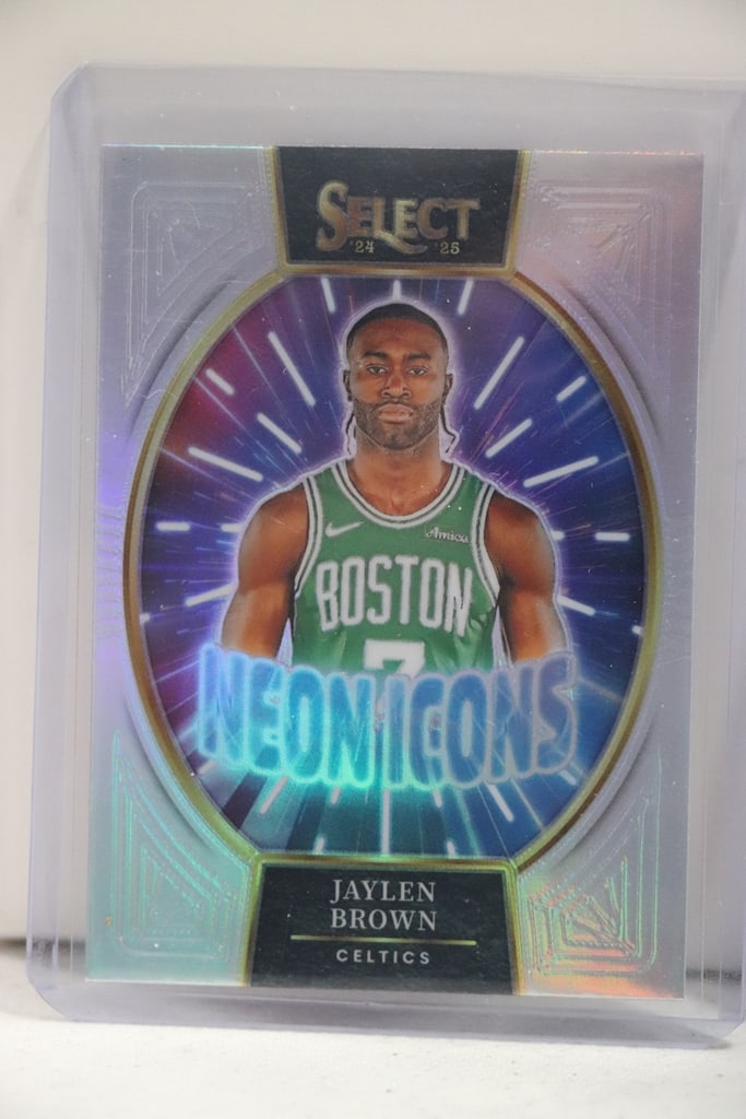 JAYLEN BROWN 2024-25 PANINI SELECT NEON ICONS SILVER PRIZM: NEAR MINT OR BETTER CONDITION 