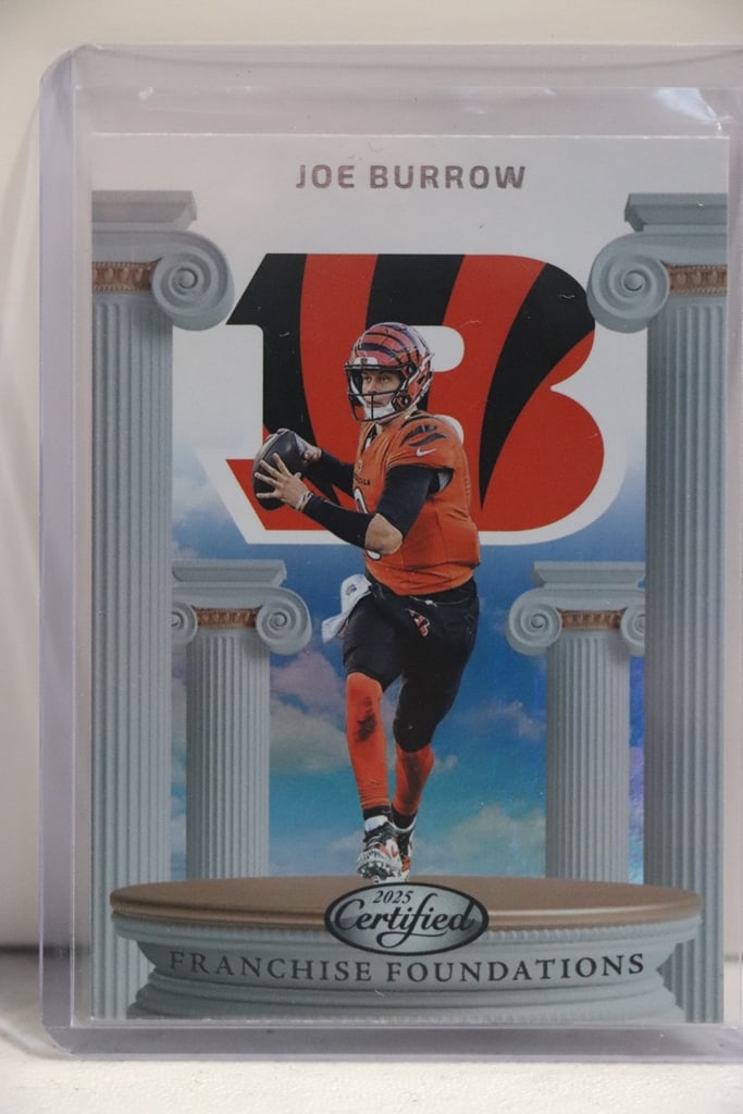 JOE BURROW 2025 PANINI CERTIFIED FRANCHISE FOUNDATIONS INSERT: NEAR MINT OR BETTER CONDITION 
