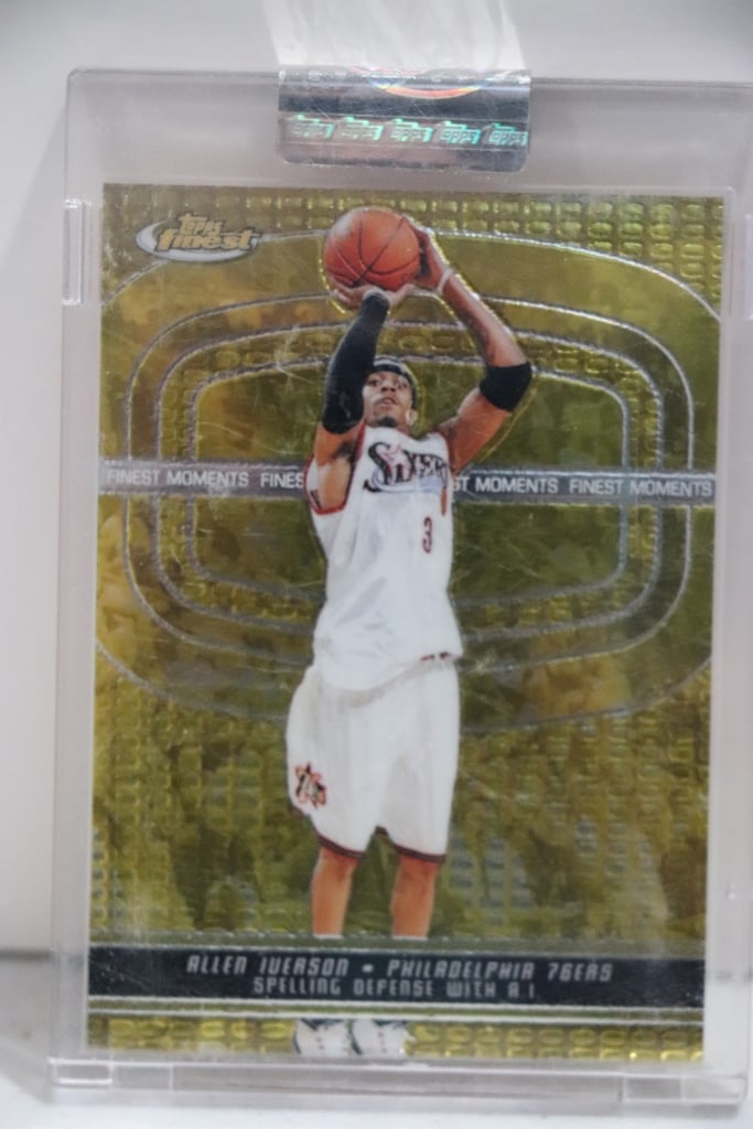 ALLEN IVERSON 2006-07 TOPPS FINEST UNCIRCULATED GOLD: 158/399. NEAR MINT OR BETTER CONDITION 