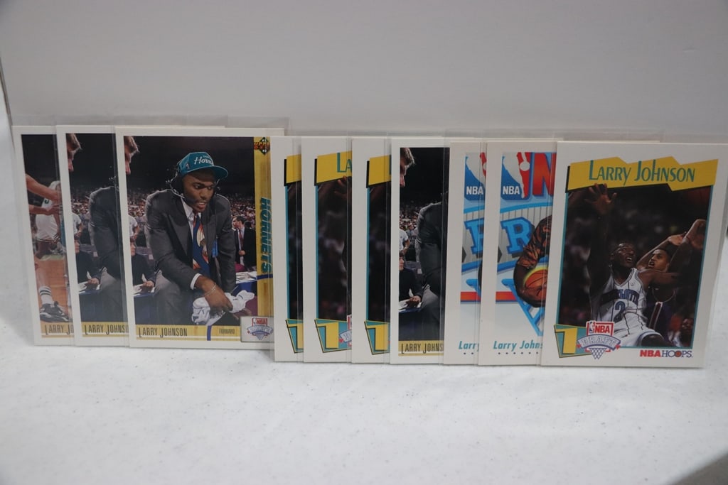 LARRY JOHNSON ROOKIE CARD LOT OF 10: NEAR MINT OR BETTER CONDITION