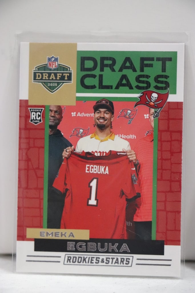 EMEKA EGBUKA 2025 PANINI ROOKIES & STARS DRAFT CLASS ROOKIE CARD: NEAR MINT OR BETTER CONDITION 