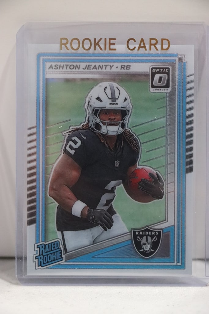 ASHTON JEANTY 2025 PANINI OPTIC ROOKIE CARD: NEAR MINT OR BETTER CONDITION 