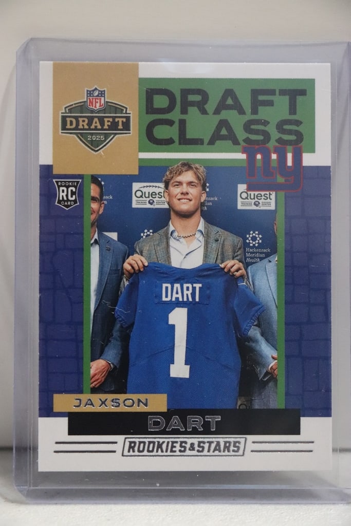 JAXSON DART 2025 PANINI ROOKIES & STARS DRAFT CLASS ROOKIE CARD: NEAR MINT OR BETTER CONDITION