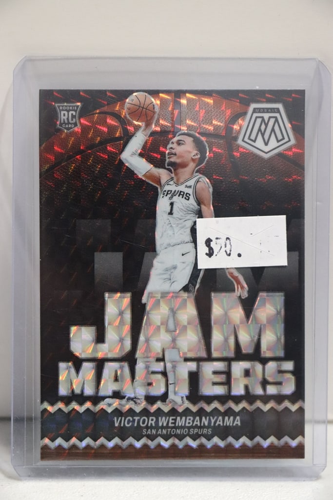 VICTOR WEMBANYAMA 2023-24 PANINI MOSAIC JAM MASTERS SILVER PRIZM ROOKIE CARD: NEAR MINT OR BETTER CONDITION