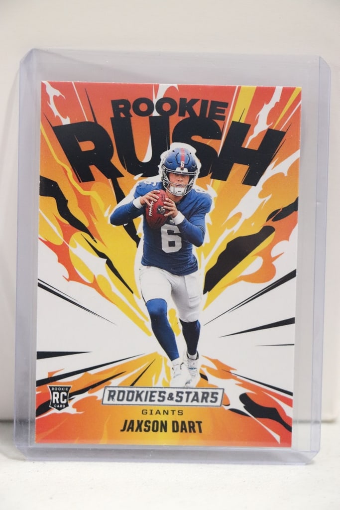 JAXSON DART 2025 PANINI ROOKIES & STARS ROOKIE RUSH ROOKIE CARD: NEAR MINT OR BETTER CONDITION 