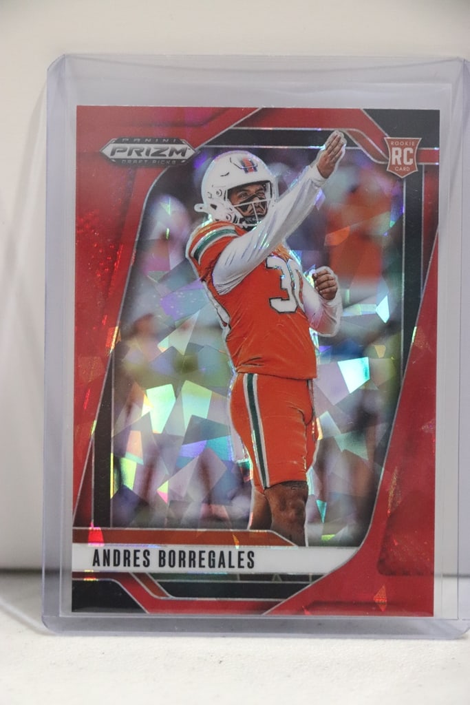 ANDRES BORREGALES 2025 PANINI PRIZM DRAFT RED ICE PRIZM ROOKIE CARD: NEAR MINT OR BETTER CONDITION 