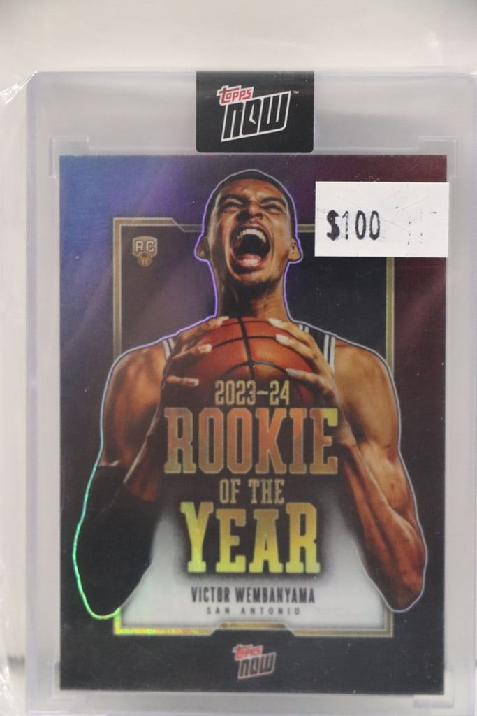 VICTOR WEMBANYAMA 2023-24 TOPPS NOW ROY ROOKIE CARD: NEAR MINT OR BETTER CONDITION 