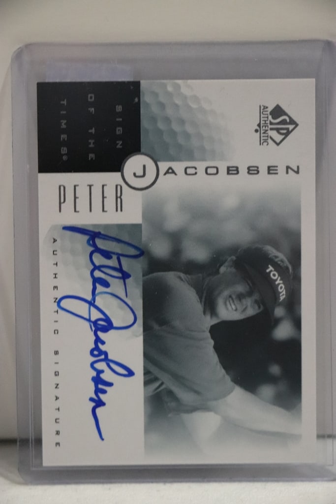 PETER JACOBSEN 2001 AP AUTHENTIC AUTOGRAPH CARD: NEAR MINT OR BETTER CONDITION 