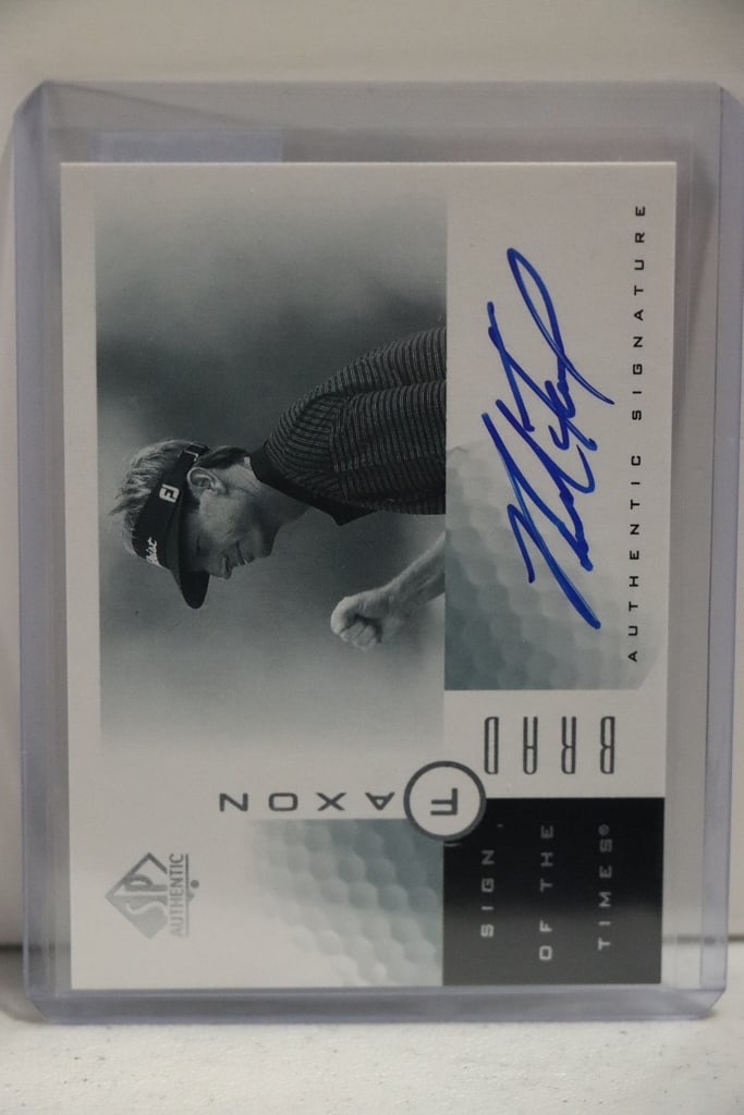 BRAD FAXON 2001 SP AUTHENTIC AUTOGRAPH CARD: NEAR MINT OR BETTER CONDITION 