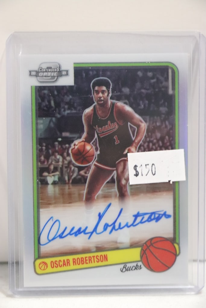 OSCAR ROBERTSON 2020-21 PANINI OPTIC CONTENDERS FULL NAME AUTOGRAPH PRIZM SP: NEAR MINT OR BETTER CONDITION