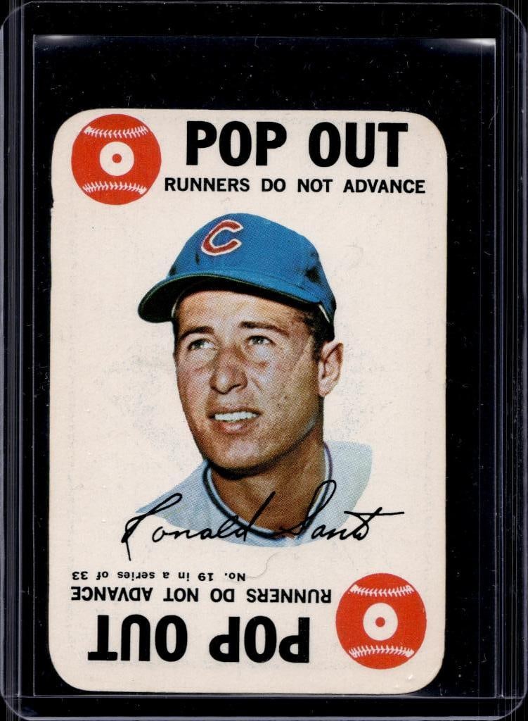 RON SANTO 1968 TOPPS GAME CARD: VERY GOOD CONDITION 