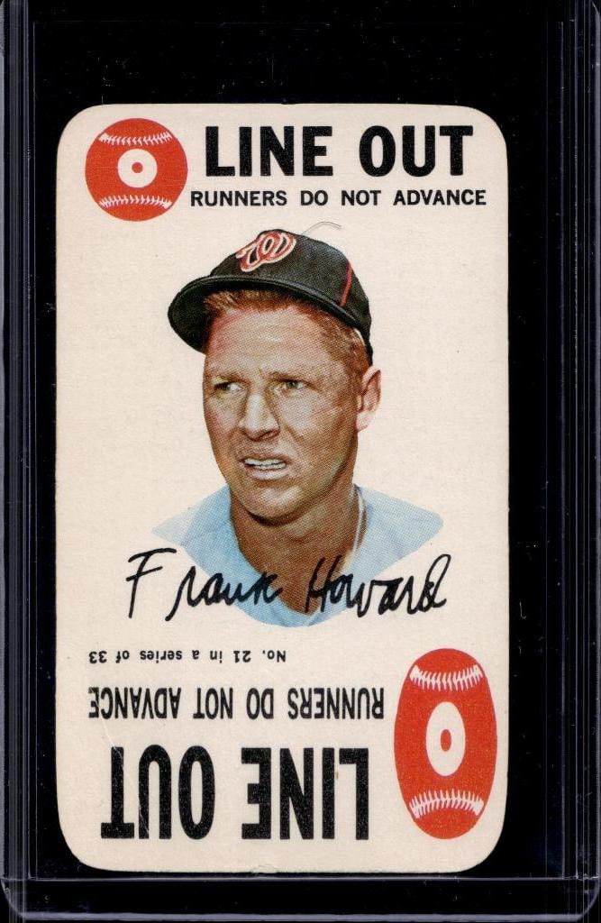 FRANK HOWARD 1968 TOPPS GAME CARD: VERY GOOD CONDITION 