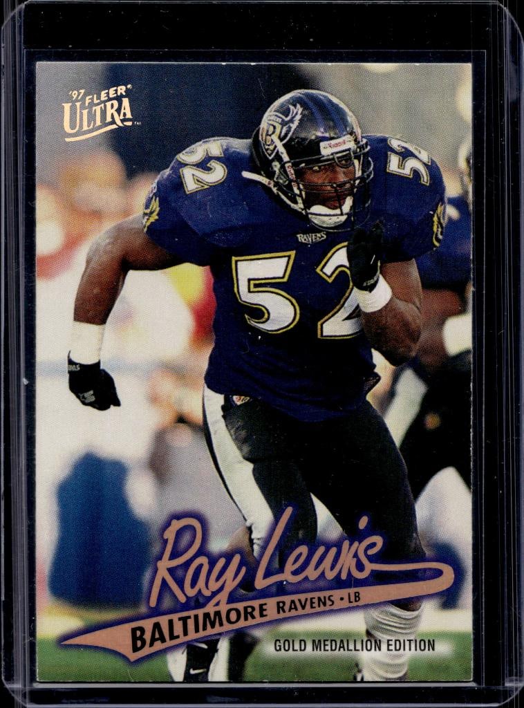 RAY LEWIS 1997 FLEER ULTRA GOLD MEDALLION INSERT: NEAR MINT OR BETTER CONDITION 