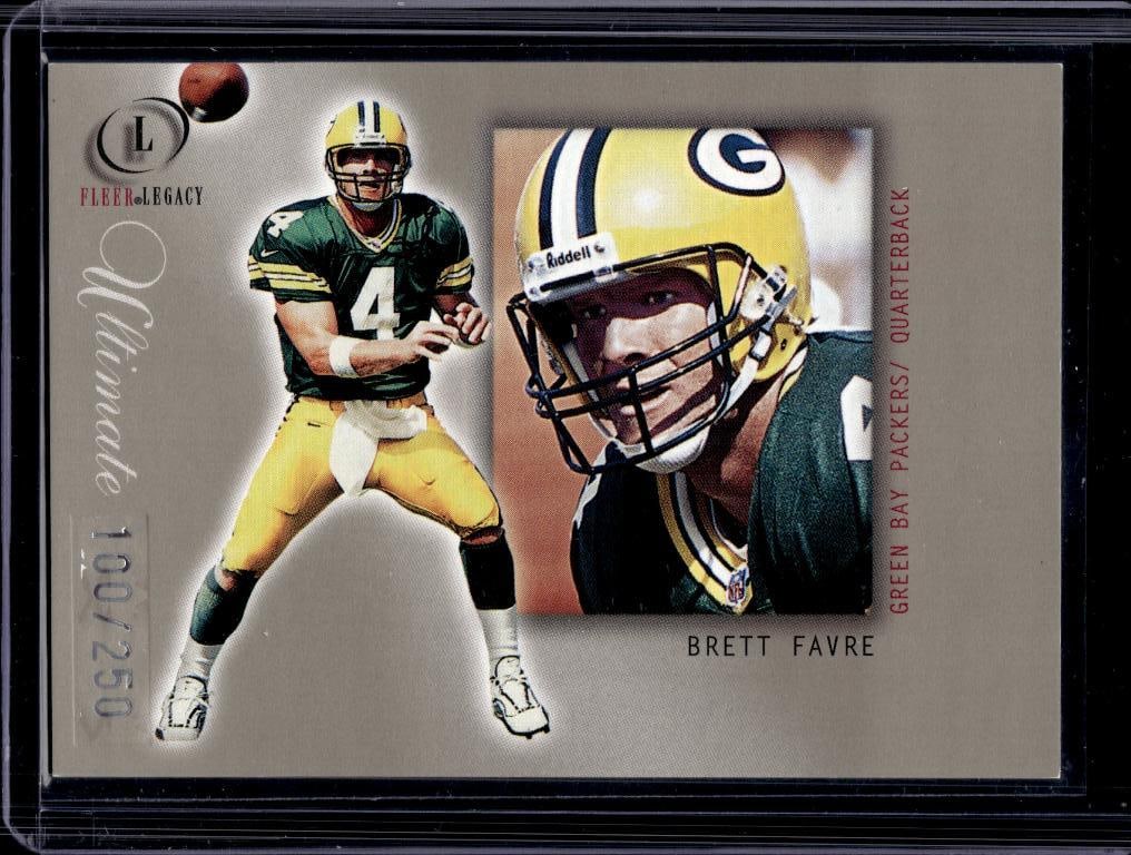 BRETT FAVRE 2001 FLEER LEGACY ULTIMATE GOLD: 100/250. NEAR MINT OR BETTER CONDITION 