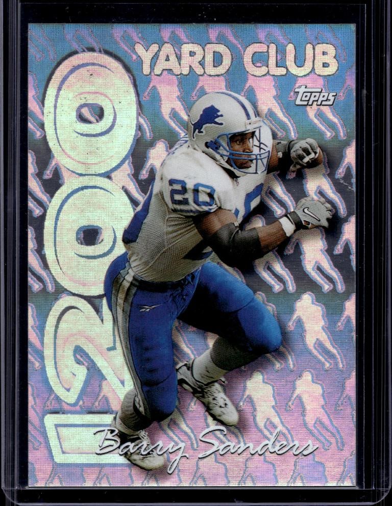 BARRY SANDERS 1999 TOPPS 1000 YARD CLUB INSERT: NEAR MINT OR BETTER CONDITION 