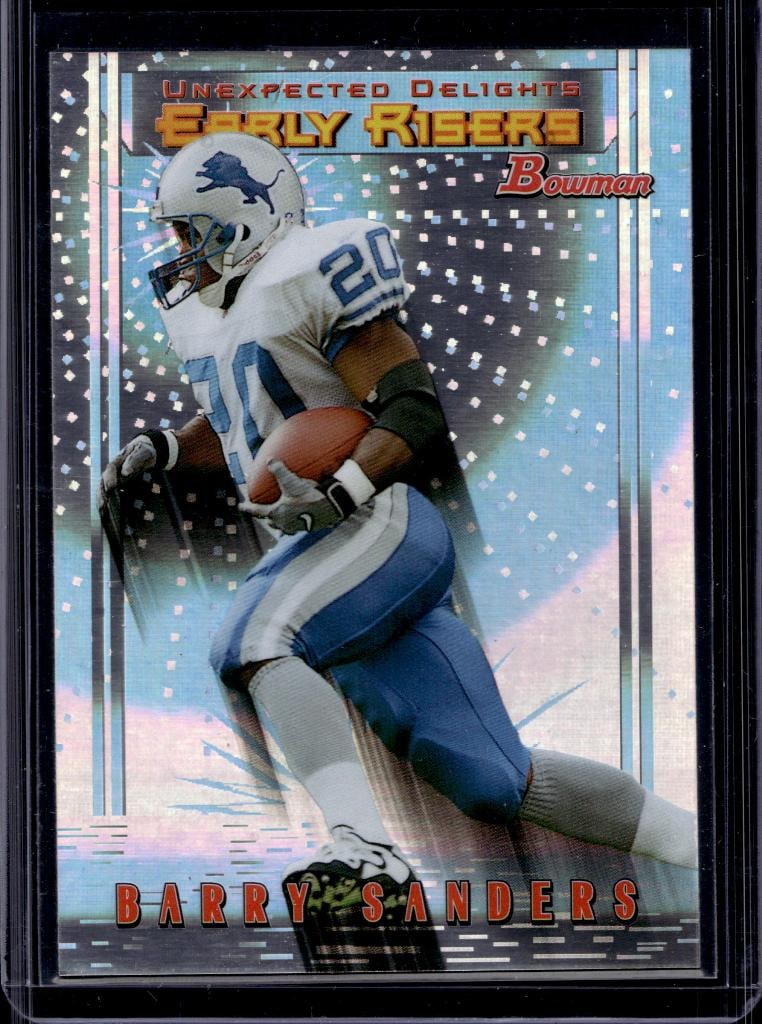BARRY SANDERS 1999 BOWMAN EARLY RISERS INSERT: NEAR MINT OR BETTER CONDITION 