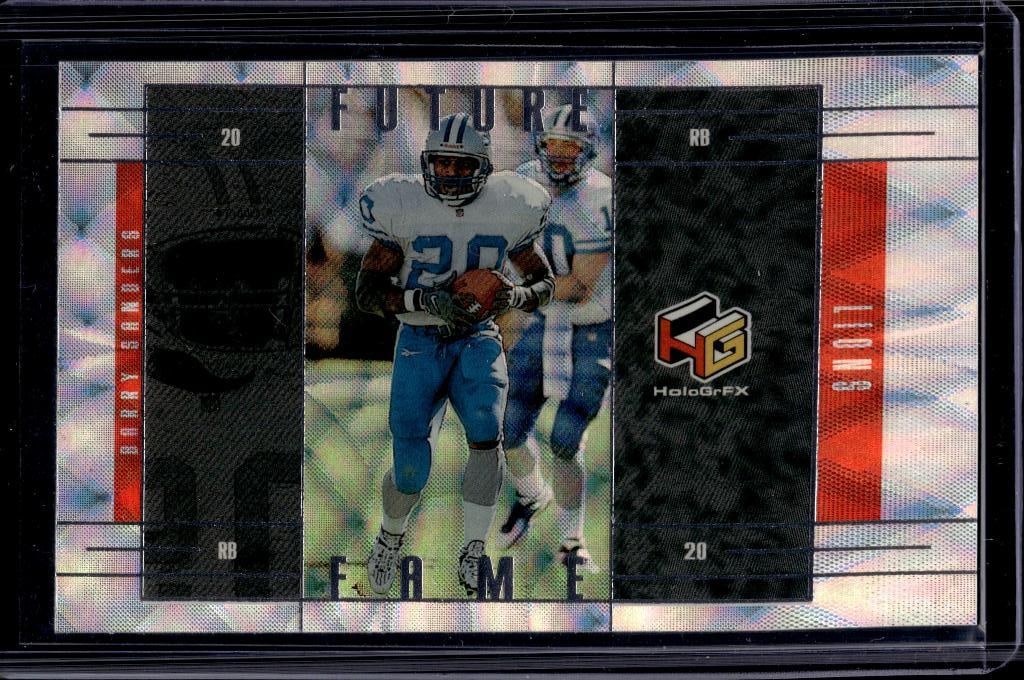 BARRY SANDERS 1999 UPPER DECK HOLOGRFX FUTURE FAME INSERT: NEAR MINT OR BETTER CONDITION 