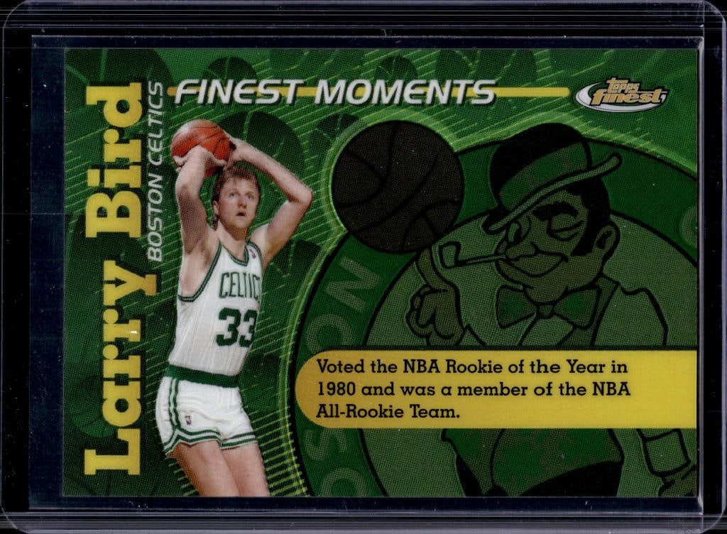 LARRY BIRD 2007-08 TOPPS FINEST MOMENTS REFRACTOR: NEAR MINT OR BETTER CONDITION 
