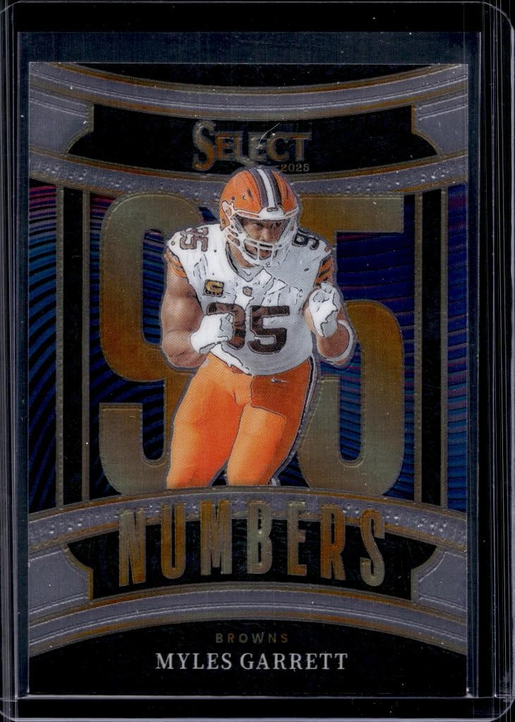 MYLES GARRETT 2025 PANINI SELECT NUMBERS INSERT: NEAR MINT OR BETTER CONDITION 