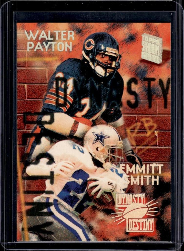 WALTER PAYTON EMMITT SMITH 1994 STADUM CLUB DYNASTY & DESTINY INSERT: NEAR MINT OR BETTER CONDITION 