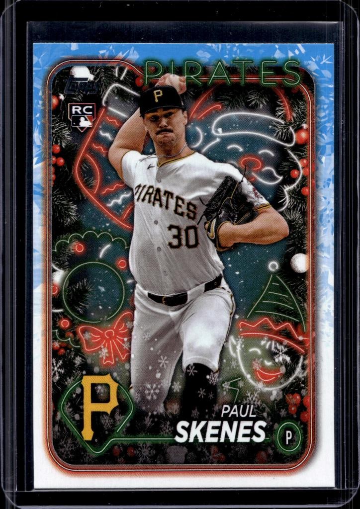 PAUL SKENES 2024 TOPPS HOLIDAY ROOKIE CARD (1 of 1)
