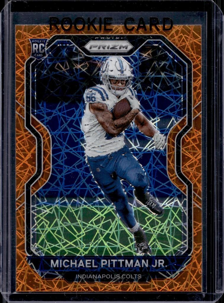 MICHAEL PITTMAN JR 2020 PANINI PRIZM ORANGE LAZER PRIZM ROOKIE CARD: NEAR MINT OR BETTER CONDITION 