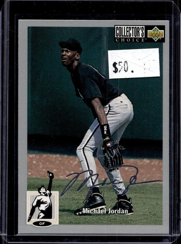 MICHAEL JORDAN 1993-94 UPPER DECK CHOICE SILVER SIGNATURE BASEBALL ROOKIE: NEAR MINT OR BETTER CONDITION 