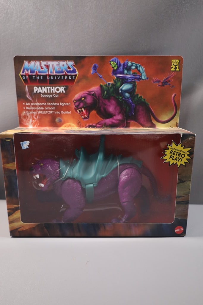 HE-MAN MOTU FIGURE: A BRAND NEW RE-ISSUE OF HE-MAN MOTU PANTHOR FIGURE. 