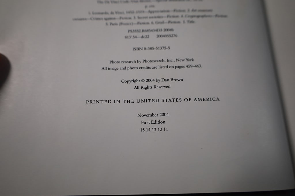 DA VINCI CODE 1ST EDITION - 2