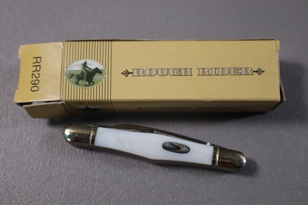 ROUGH RIDER KNIFE: A BRAND NEW ROUGH RIDER POCKET KNIFE. 