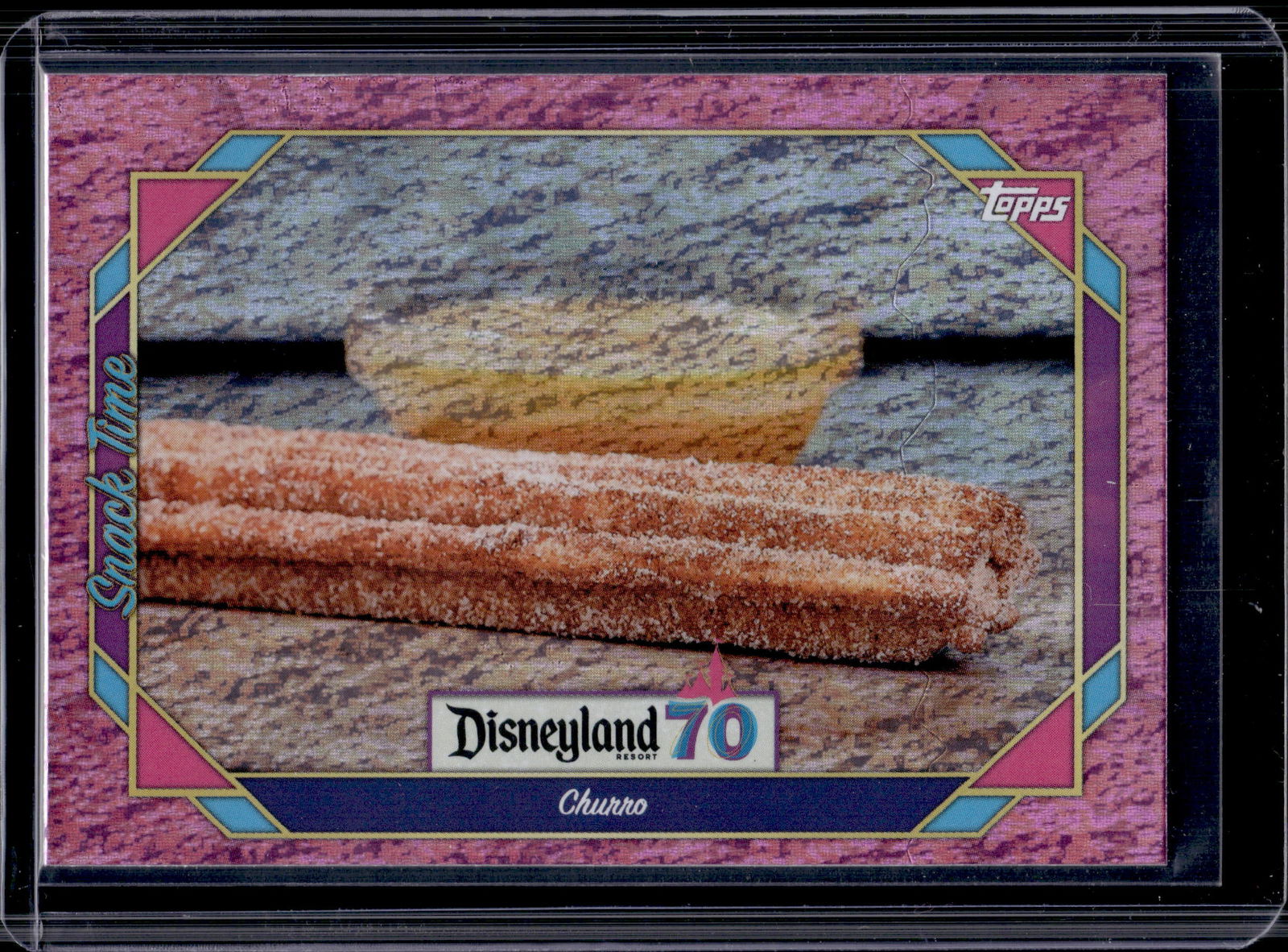 CHURRO 2025 TOPPS DISNEYLAND 70TH ANNIVERSARY PINK SPARKLE HOLO: NEAR MINT OR BETTER CONDITION 