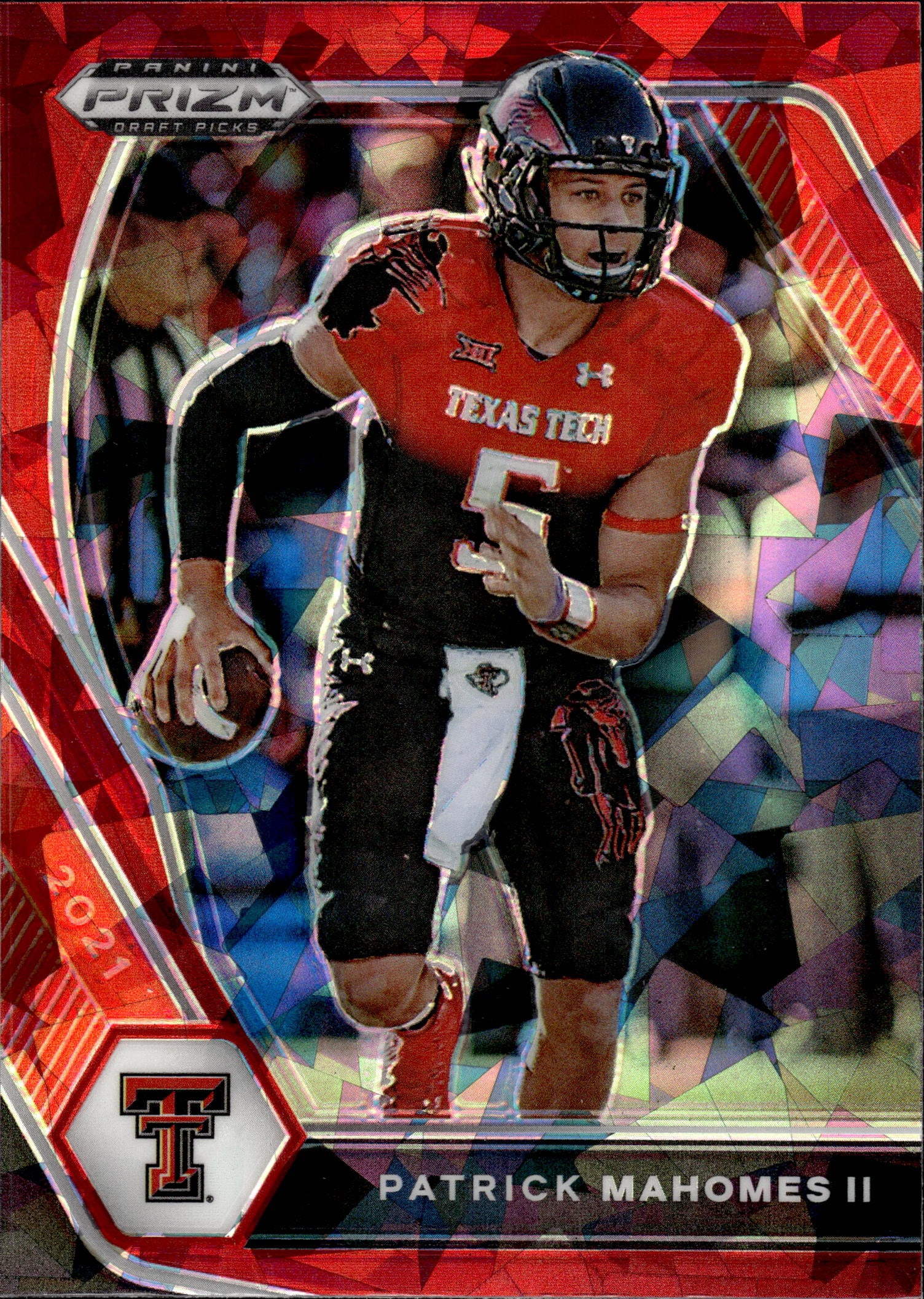 PATRICK MAHOMES 2021 PANINI PRIZM DRAFT RED ICE PRIZM TEAM COLOR MATCH: NEAR MINT OR BETTER CONDITION 