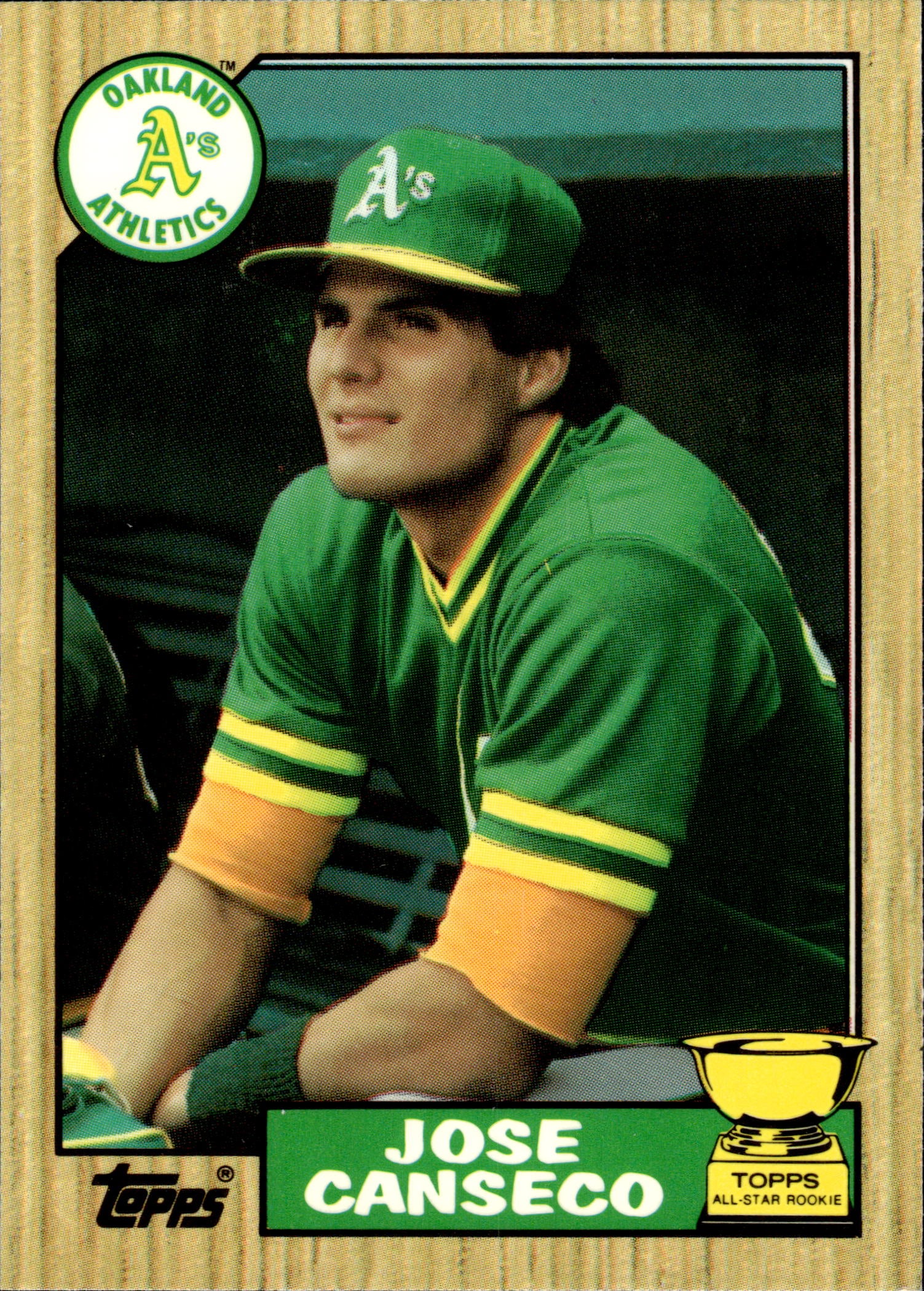 JOSE CANSECO ROOKIE CUP 1987 TOPPS TIFFANY: NEAR MINT OR BETTER CONDITION 