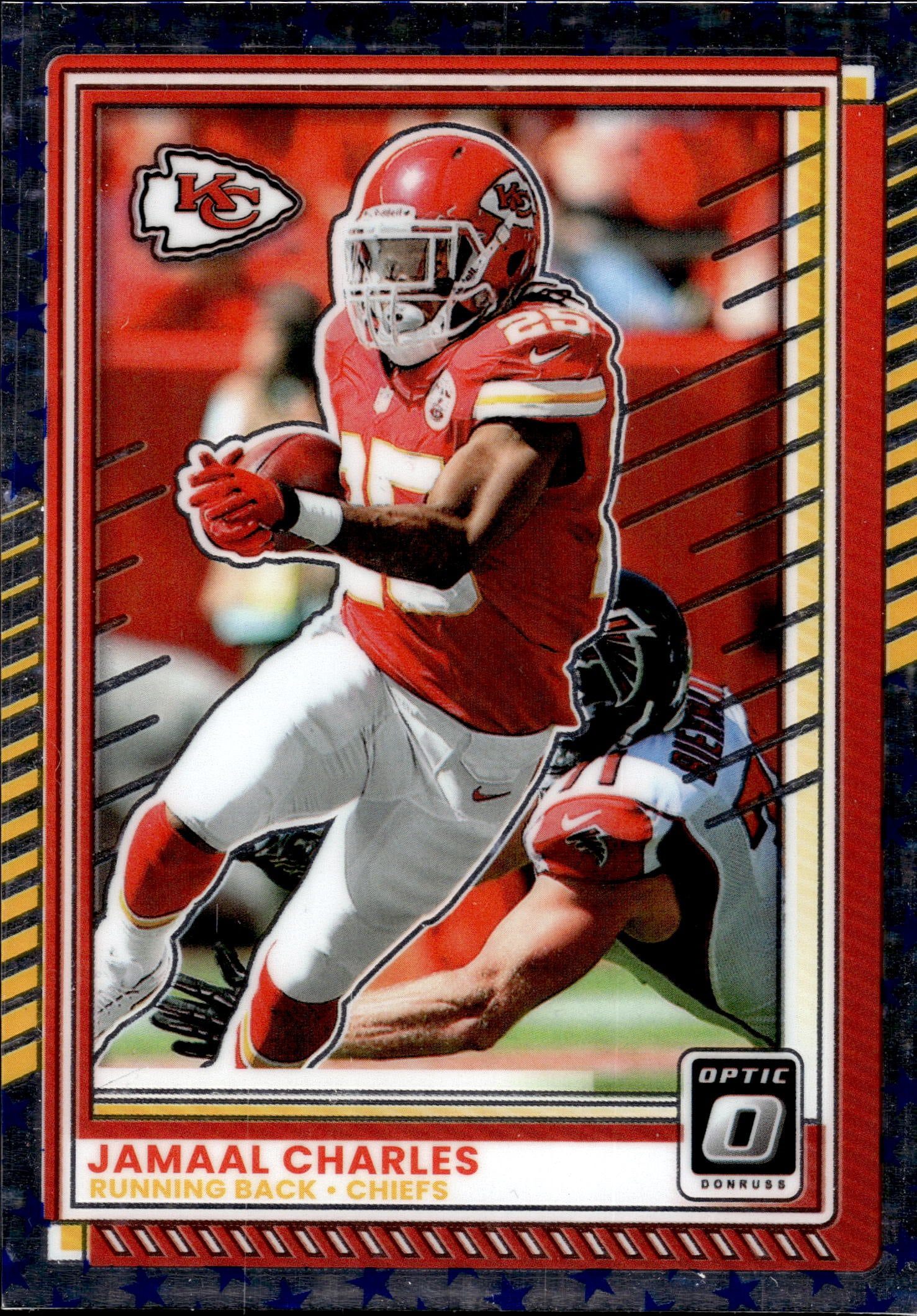 JAMAAL CHARLES 2025 PANINI OPTIC BLUE STARS PRIZM SP: NEAR MINT OR BETTER CONDITION 
