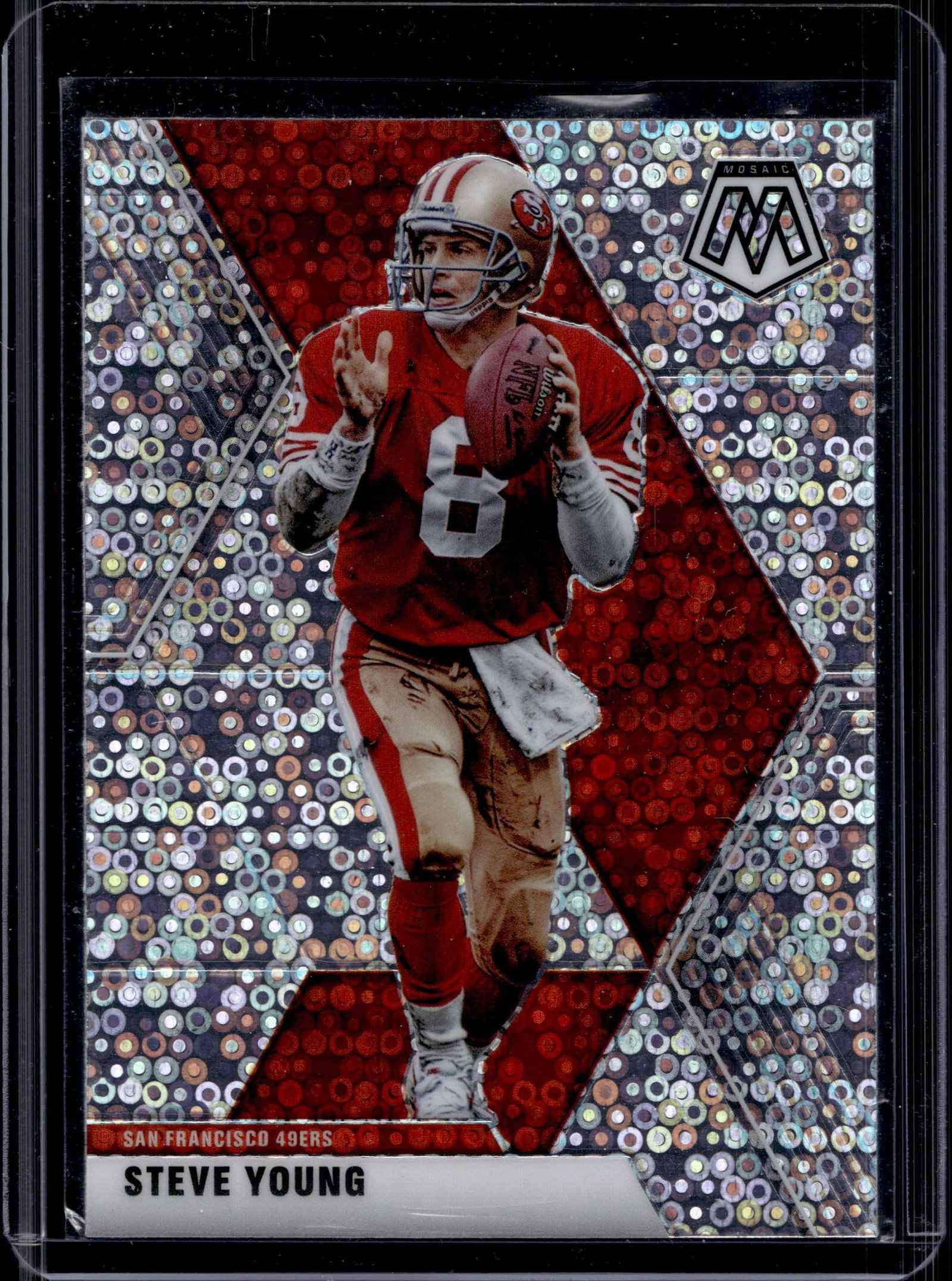 STEVE YOUNG 2020 PANINI MOSAIC SILVER DISCO PRIZM: NEAR MINT OR BETTER CONDITION 