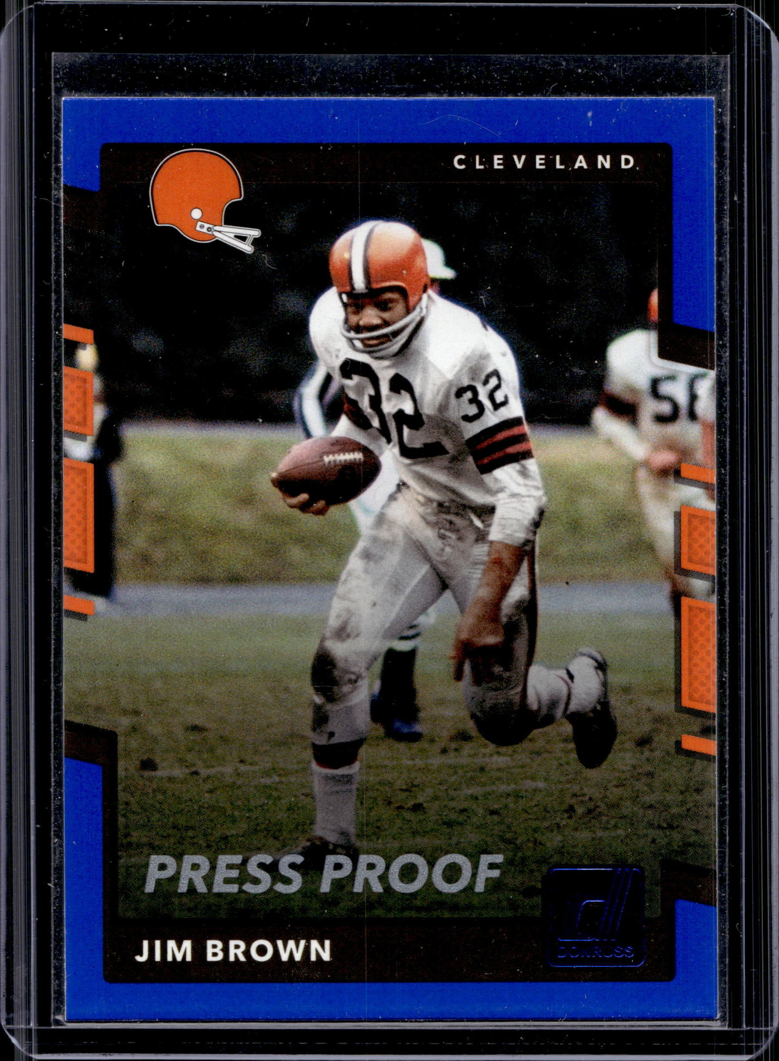 JIM BROWN 2017 DONRUSS BLUE PRESS PROOF: NEAR MINT OR BETTER CONDITION 