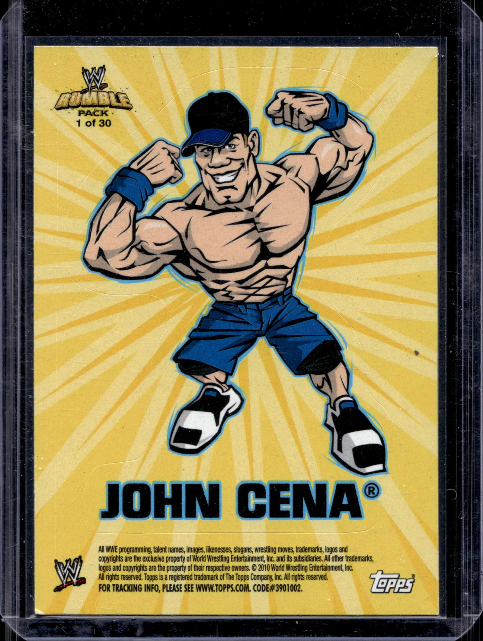 JOHN CENA 2010 TOPPS WWE ROYAL RUMBLE INSERT: NEAR MINT OR BETTER CONDITION 